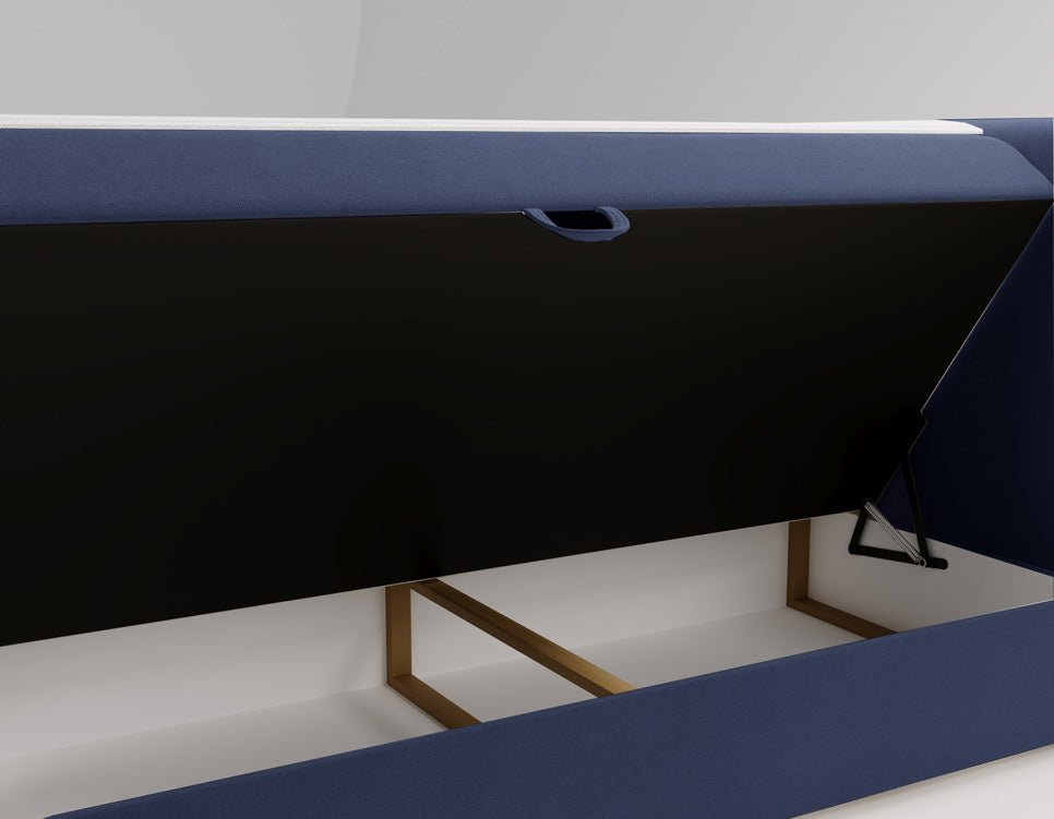 Boxspringbed Bergamo Fluweel met opbergruimte