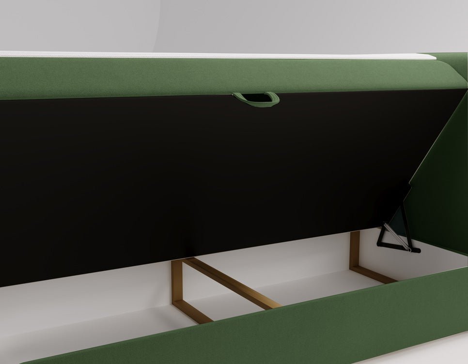 Boxspringbed Bergamo Fluweel met opbergruimte