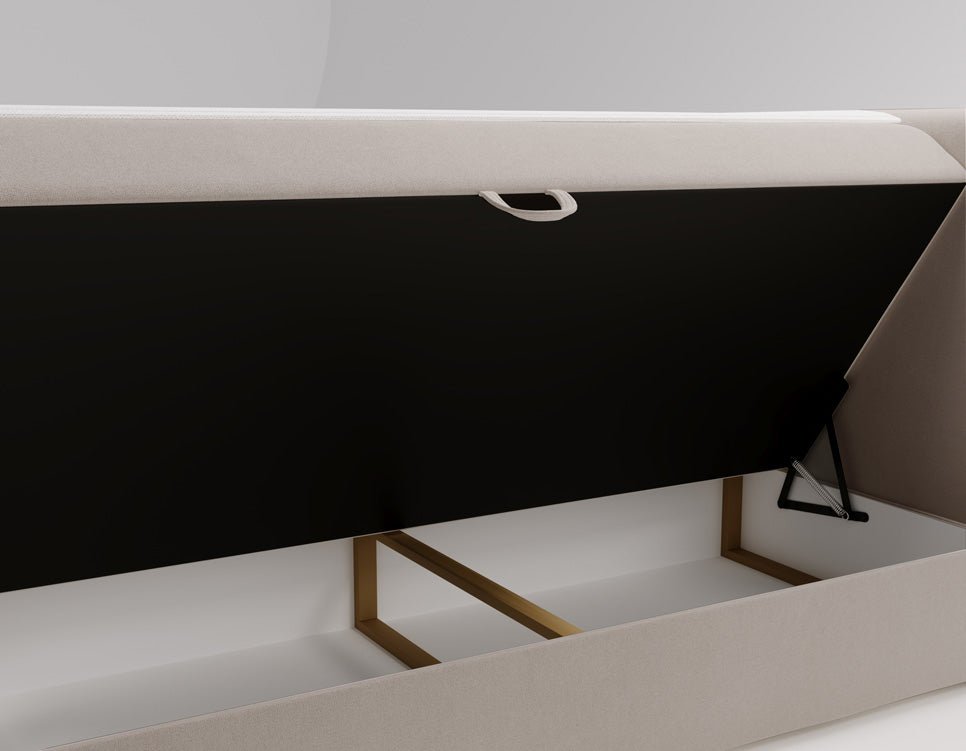 Boxspringbed Bergamo Fluweel met opbergruimte