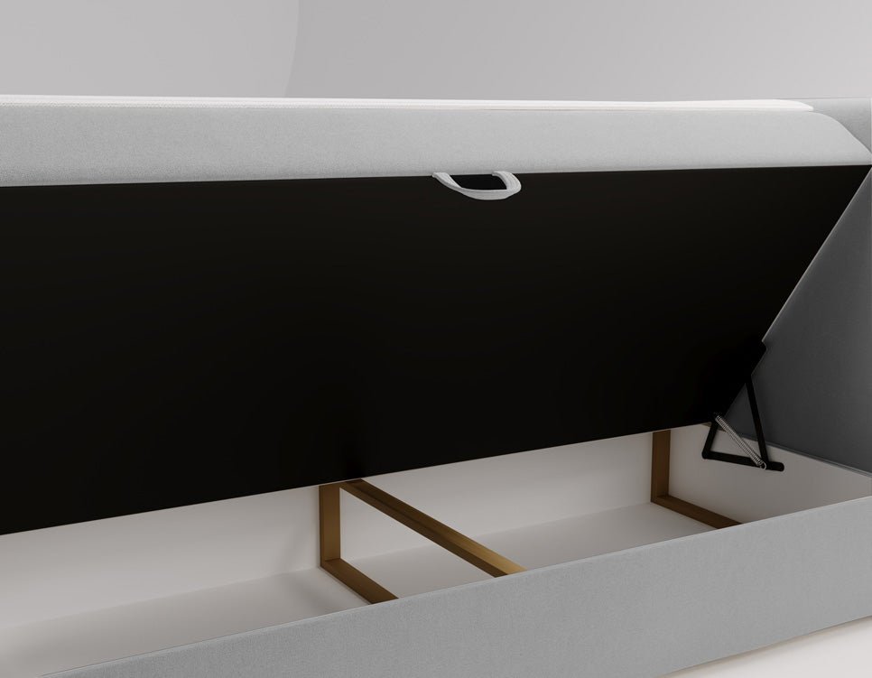 Boxspringbed Bergamo Fluweel met opbergruimte
