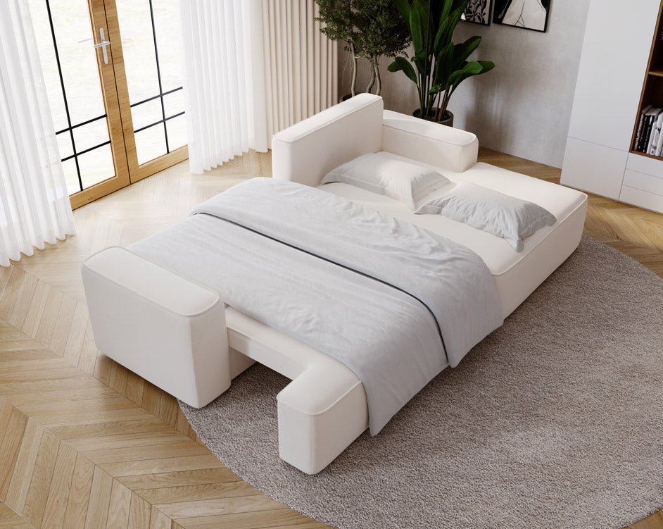 Designer Sofa Fresh Bouclé met slaapfunctie en opbergruimte