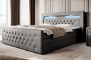 Boxspringbed Sonno met RGB, USB en opbergruimte