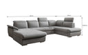 Designer Sofa Emiliano met slaap- en klapfunctie