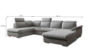 Designer Sofa Emiliano met slaap- en klapfunctie