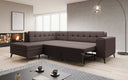 Designer-hoekbank Lania met slaapfunctie