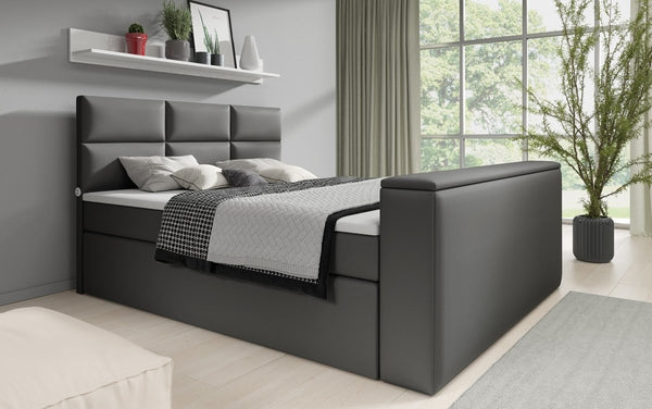 Boxspringbed Carito met TV-lift, USB en opbergruimte