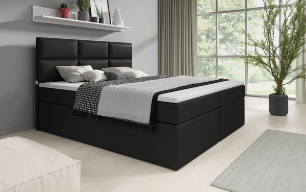 Boxspringbed Carito met USB en opbergruimte