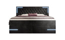 Boxspringbett Carlotta mit LED, Stauraum und USB (Samt) - Luxusbetten24