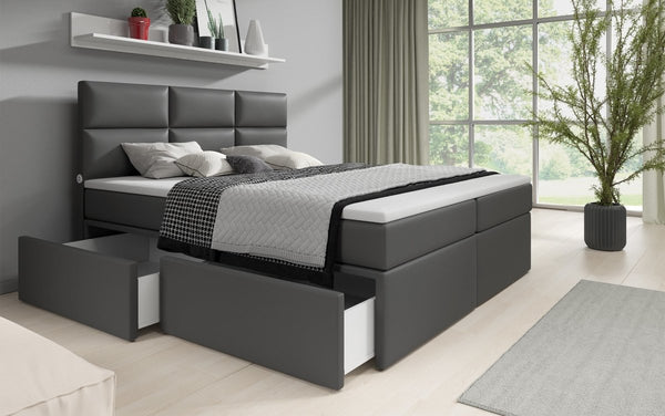 Boxspringbed Citaro met USB en opbergruimte