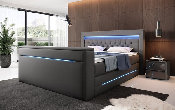 Boxspringbed Merkur met TV-lift en RGB
