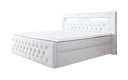 Boxspringbett Sunshine mit indirekter Beleuchtung, USB und Stauraum - Luxusbetten24