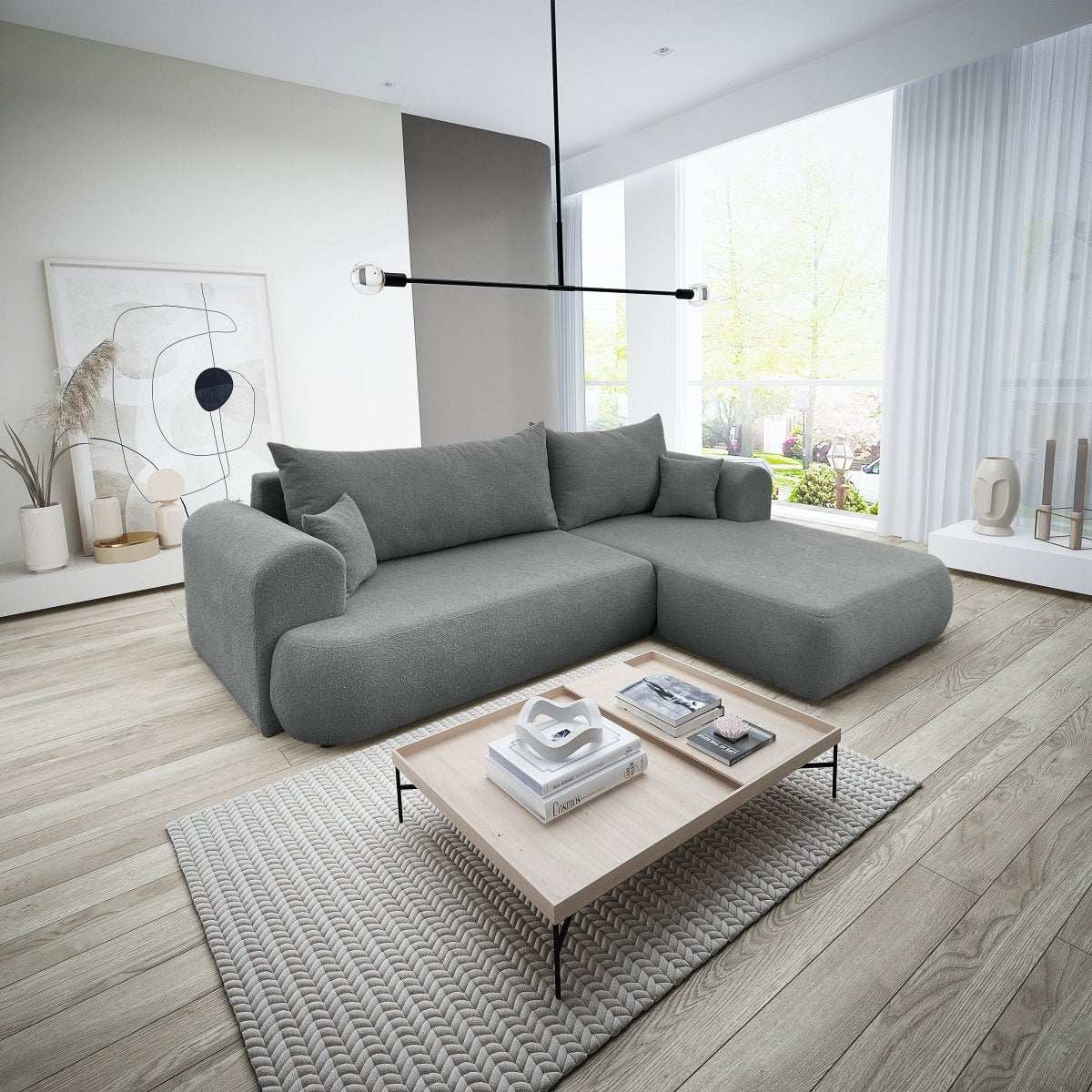 Designer Sofa Baron L mit Schlaffunktion und Stauraum - Luxusbetten24