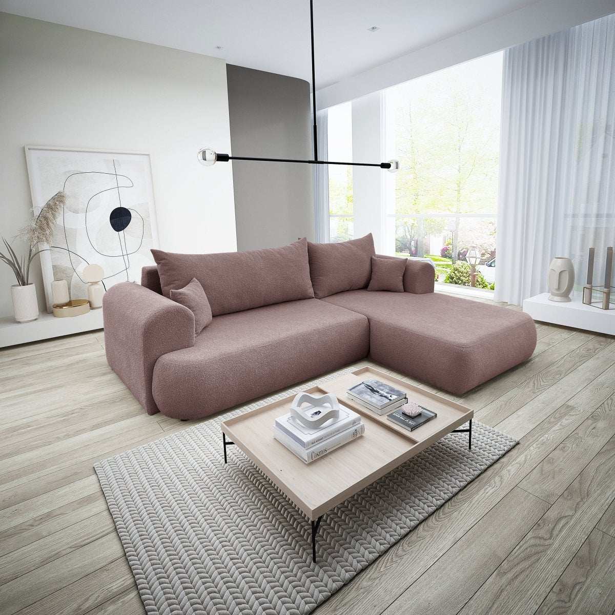 Designer Sofa Baron L mit Schlaffunktion und Stauraum - Luxusbetten24