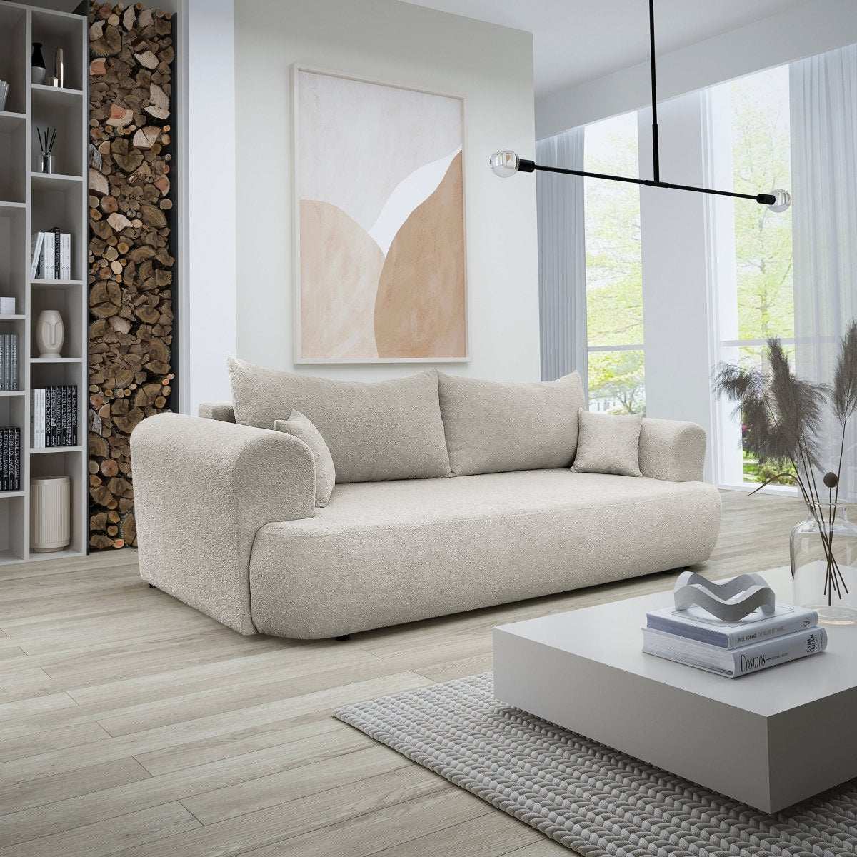 Designer Sofa Baron mit Schlaffunktion und Stauraum - Luxusbetten24