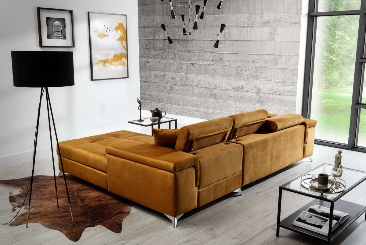 Designer Sofa Ricardo mit Schlaf- und Klappfunktion - Luxusbetten24