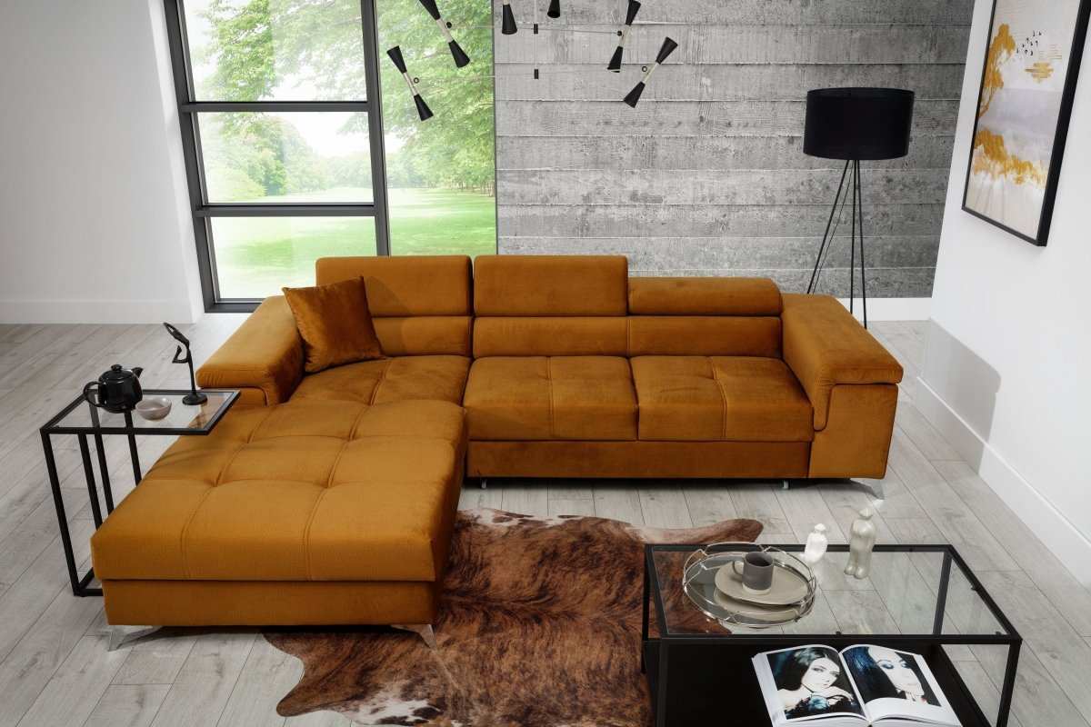 Designer Sofa Ricardo mit Schlaf- und Klappfunktion - Luxusbetten24