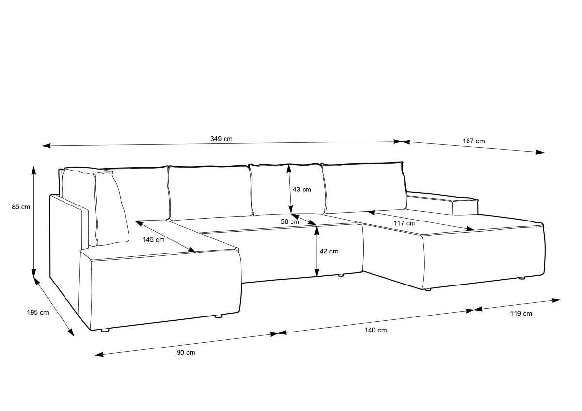 Designer Sofa Rondo mit Schlaffunktion - Luxusbetten24