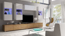 Designer Wohnwand Ricardo mit LED - Luxusbetten24