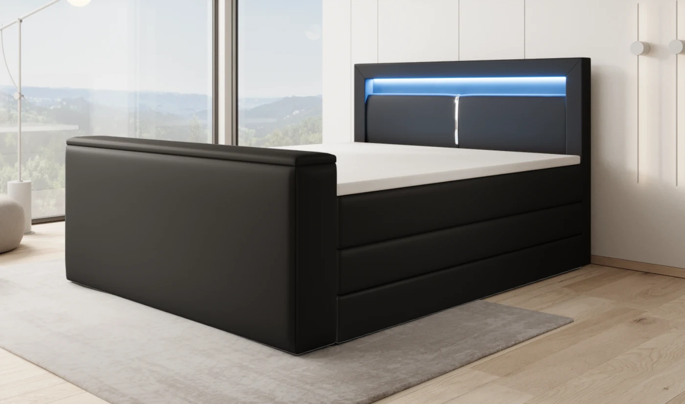 Kunstleer Zwart met tv-lift